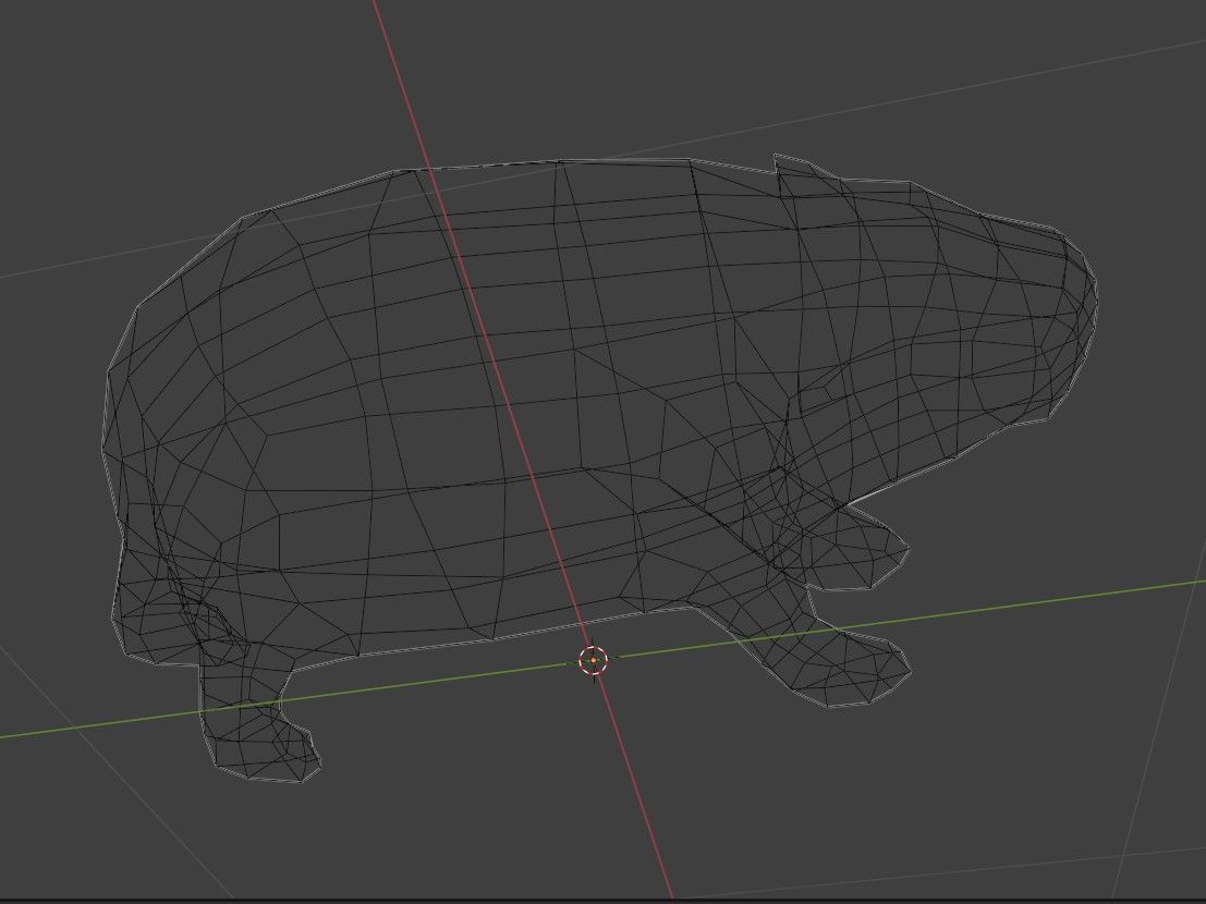 Low poly Baby Hippo Moo Deng Cute Zoo Animal 3d print Low-poly 3D model_21