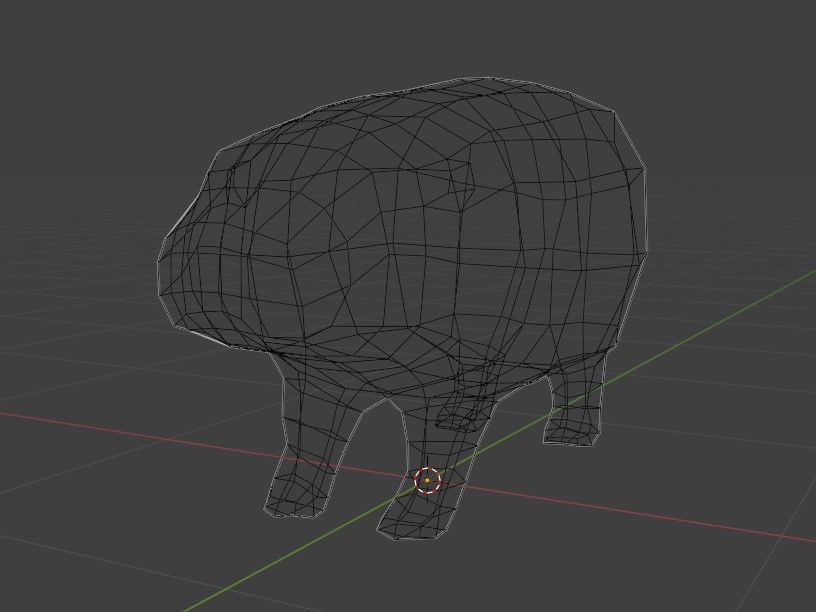 Low poly Baby Hippo Moo Deng Cute Zoo Animal 3d print Low-poly 3D model_11