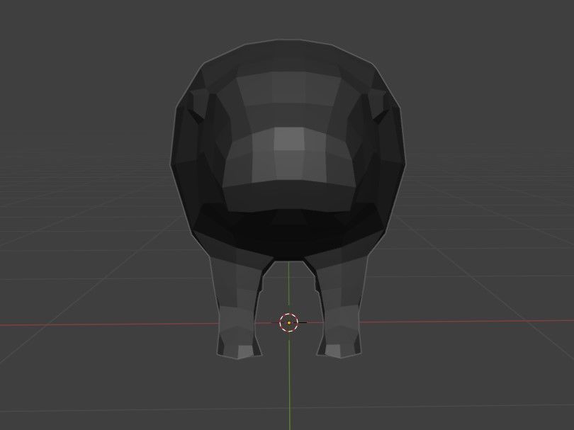 Low poly Baby Hippo Moo Deng Cute Zoo Animal 3d print Low-poly 3D model_14