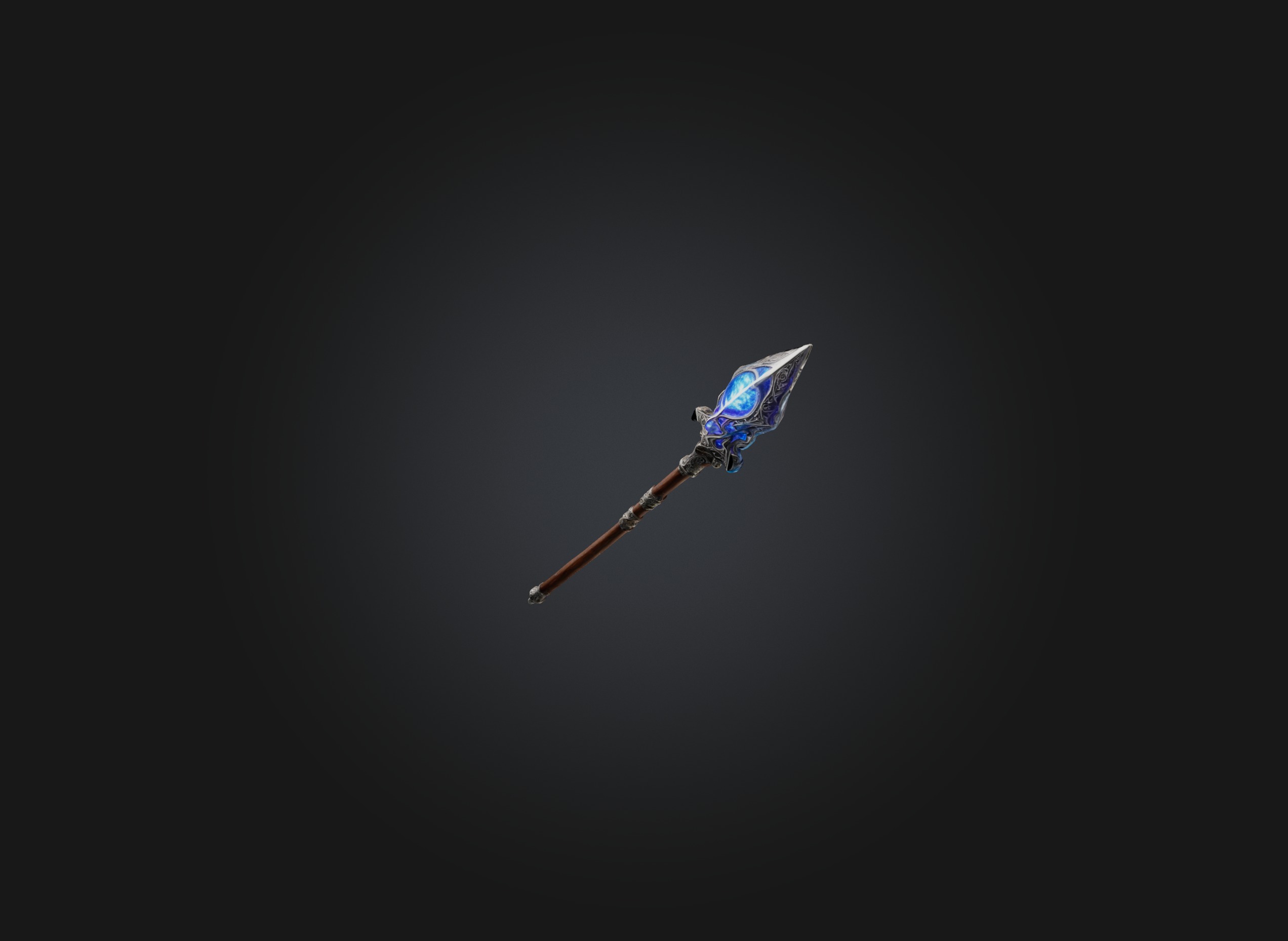 wizard baton Low-poly 3D model_1