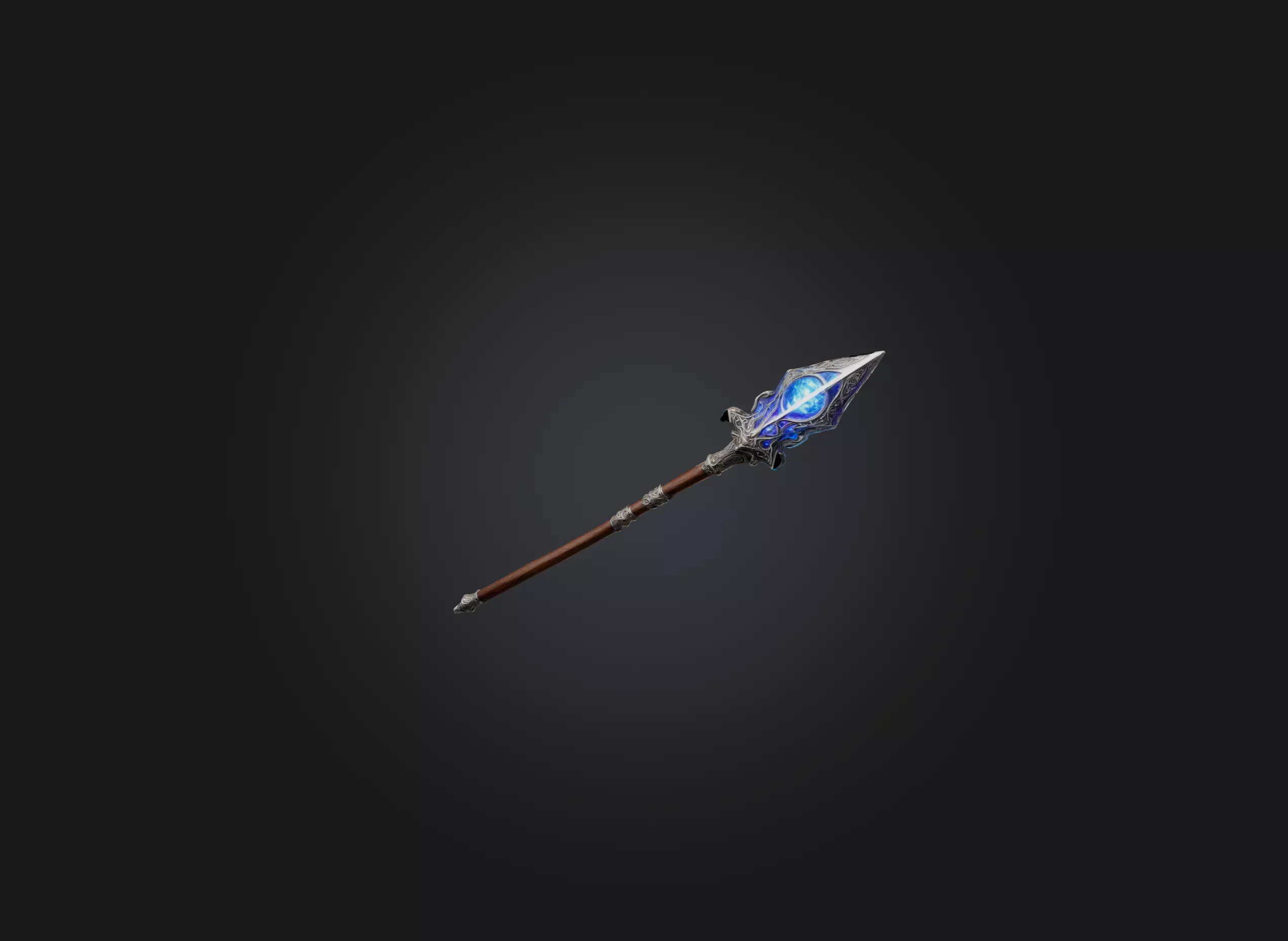 wizard baton Low-poly 3D model_0