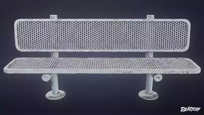 LAUNDROMAT - Bench Outdoor 01 - LOW POLY AND NANITE
