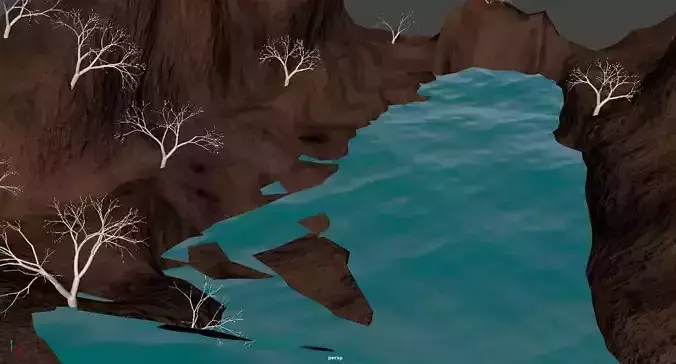mountin 3d maya water 