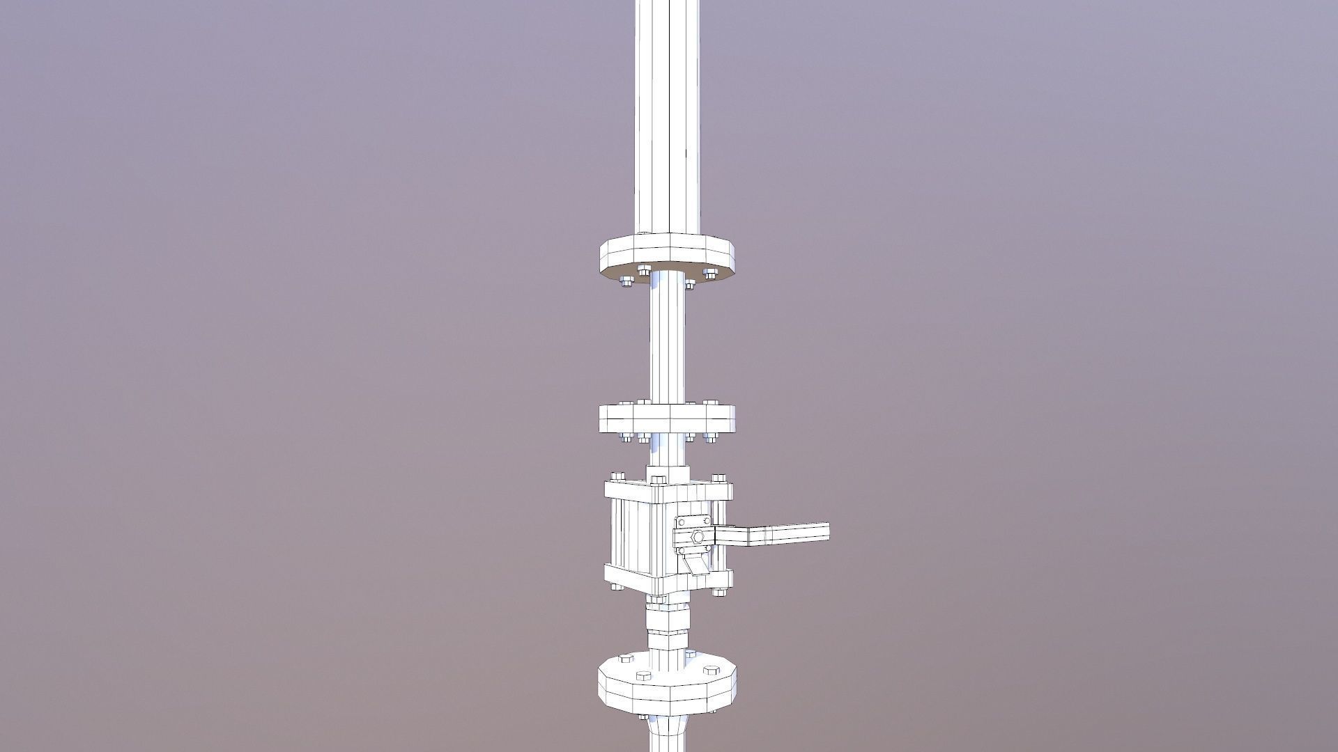 Deck Mount Low-poly 3D model_7