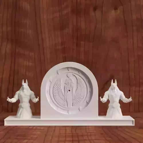 Anubis Desk Clock old Egypt