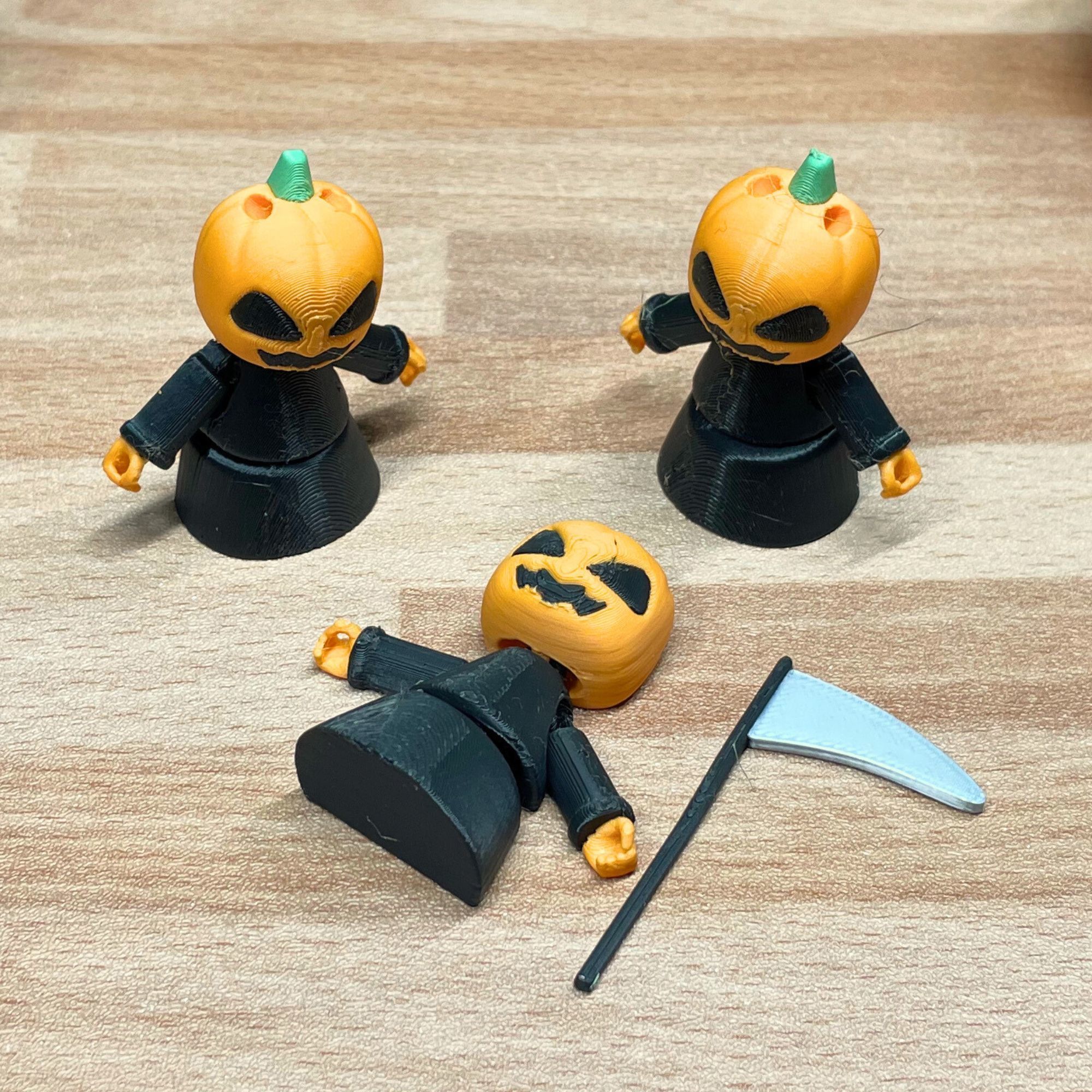 3D Printable Pumpkin Grim Reaper 3D print model_2