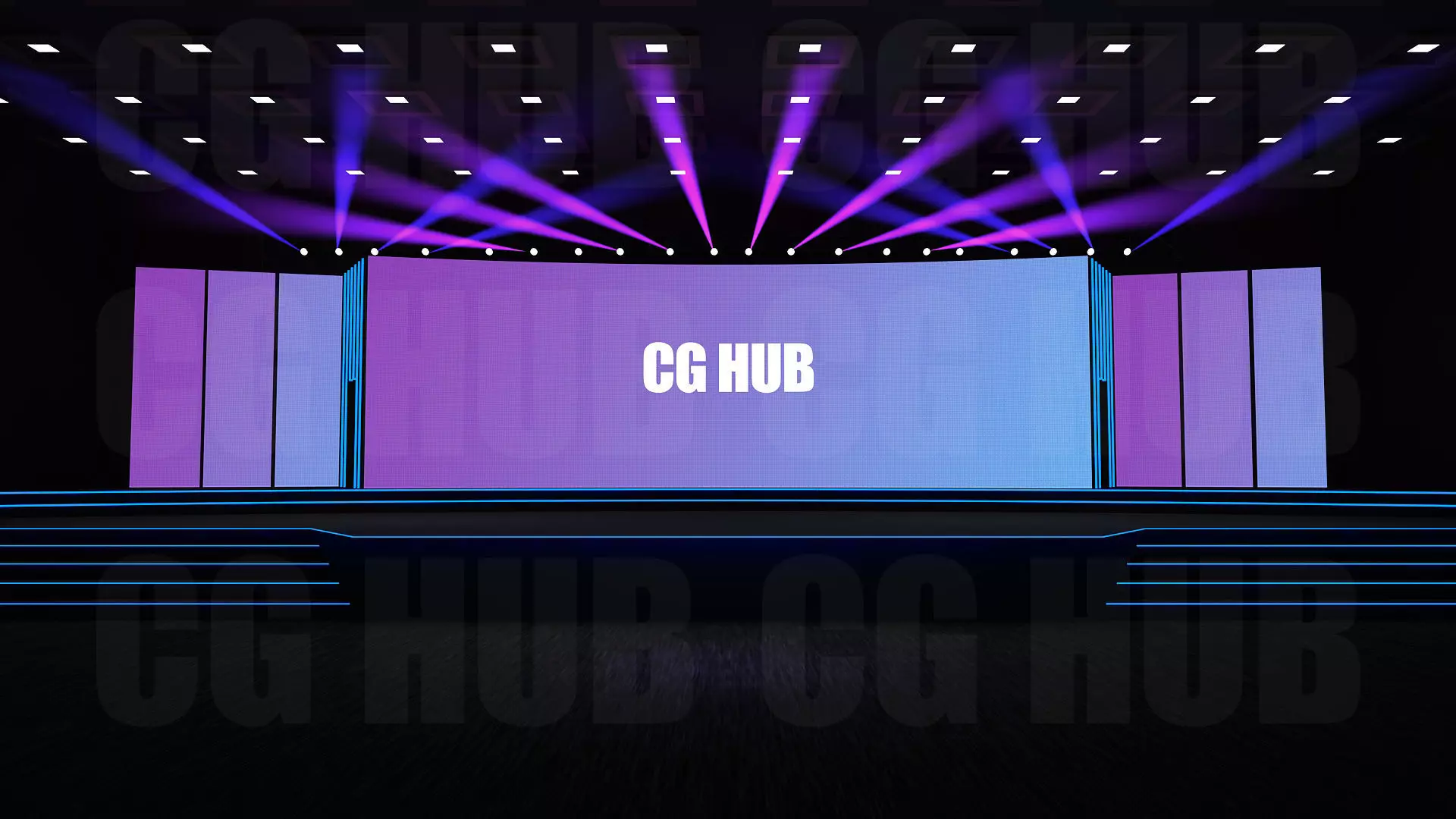 Event stage design 3D model