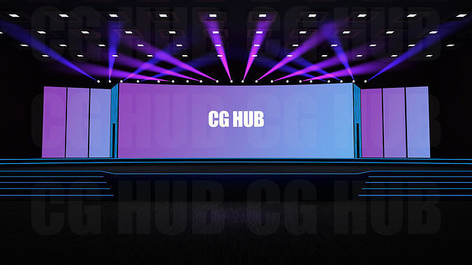 Event stage design 3D model