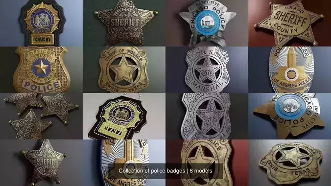 Collection of police badges 
