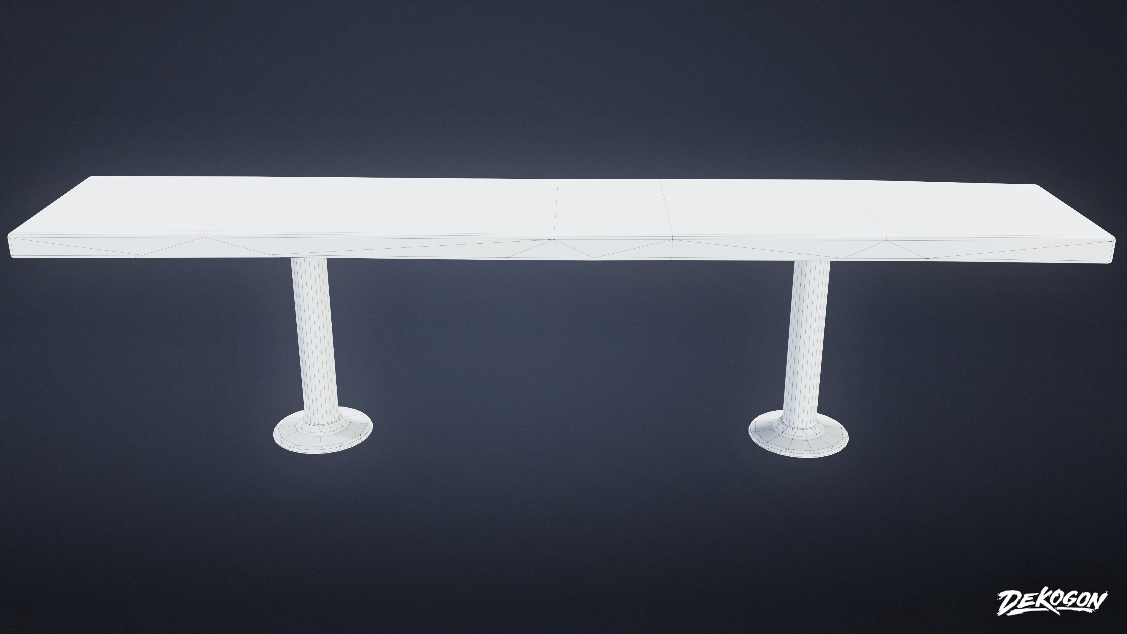 LAUNDROMAT - Bench Wooden 01 - LOW POLY AND NANITE Low-poly 3D model_8