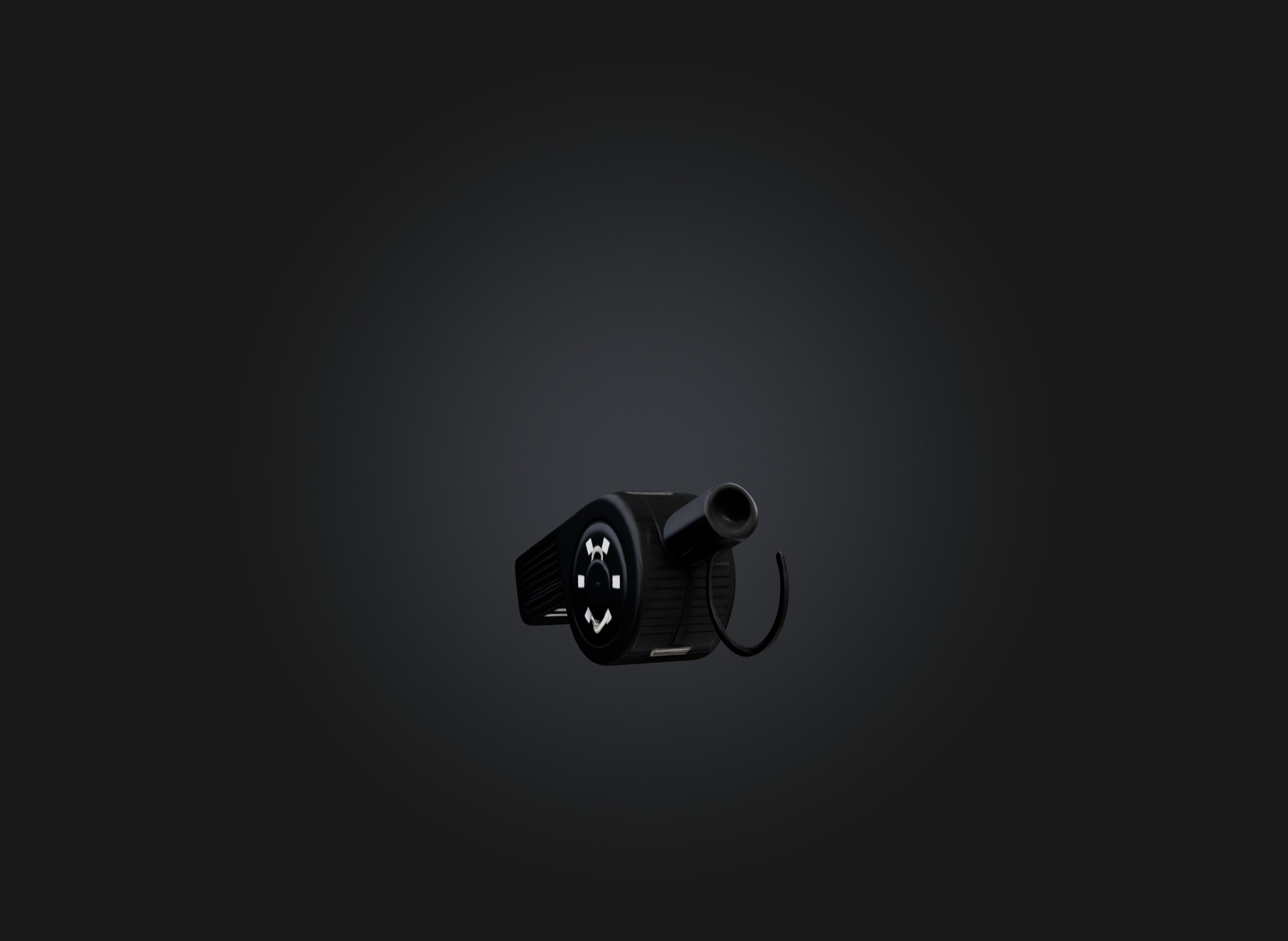 referee whistle Low-poly 3D model_3