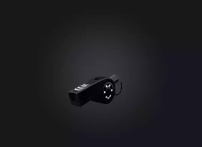 referee whistle Low-poly 3D model