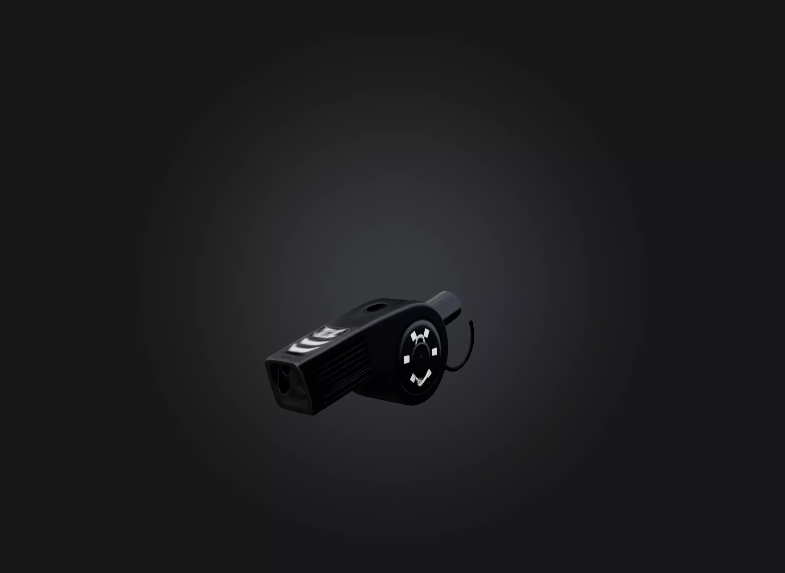 referee whistle Low-poly 3D model_0