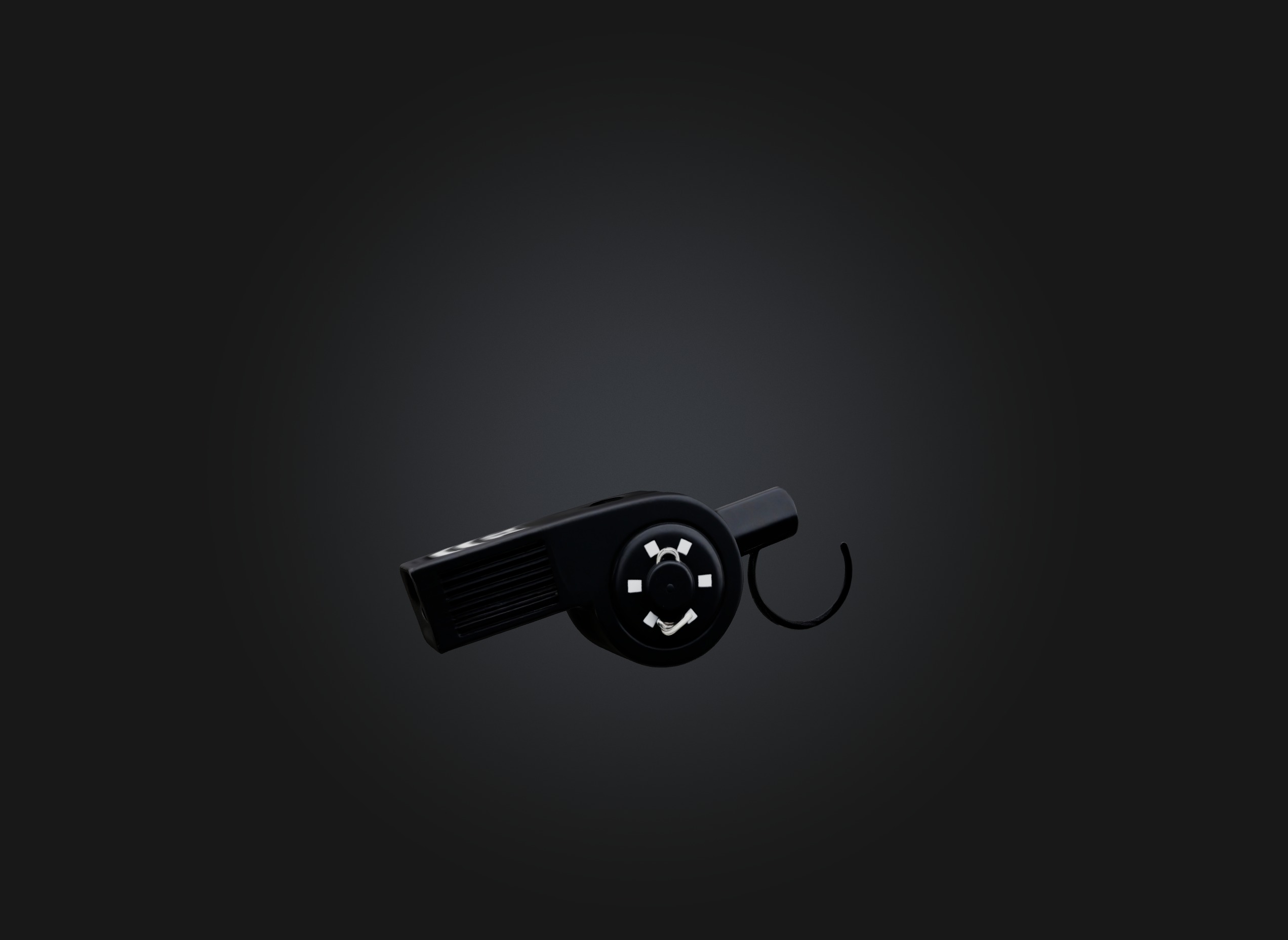 referee whistle Low-poly 3D model_1