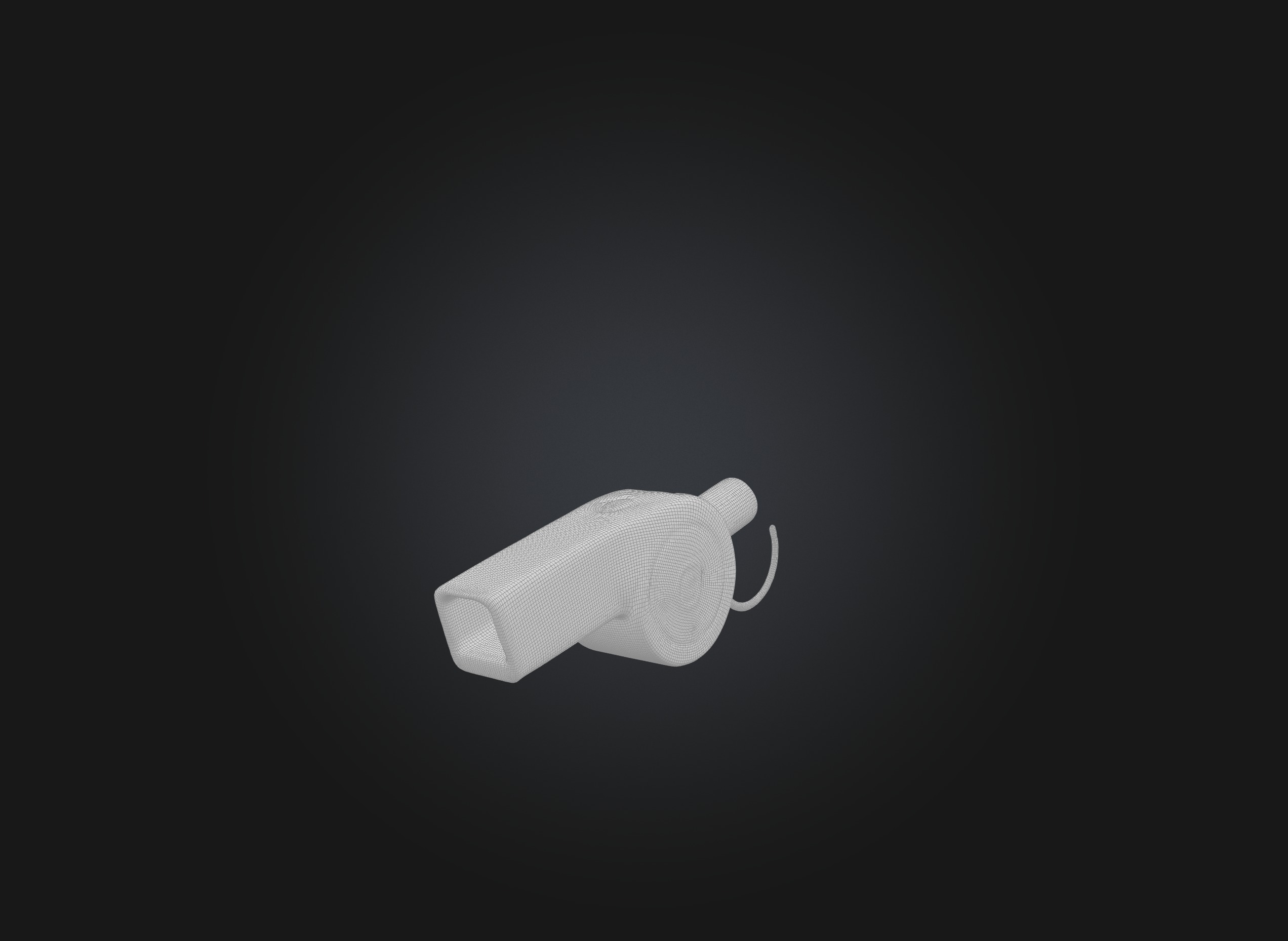 referee whistle Low-poly 3D model_6