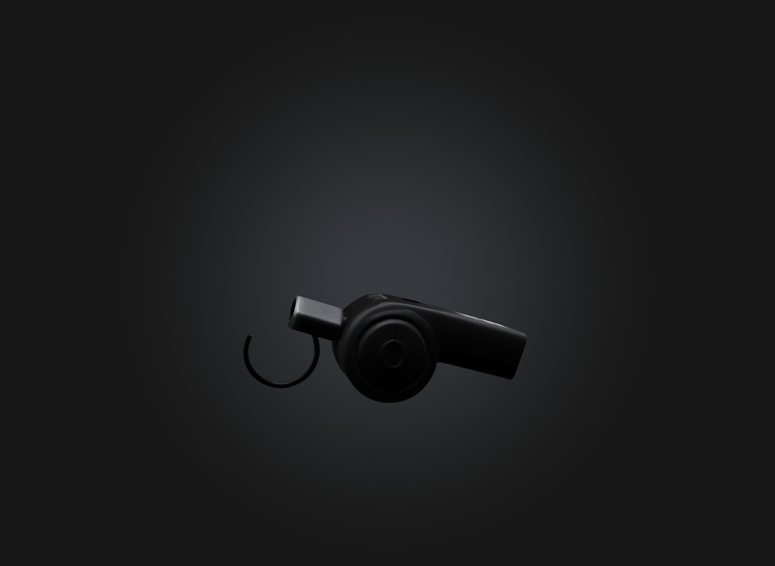 referee whistle Low-poly 3D model_4
