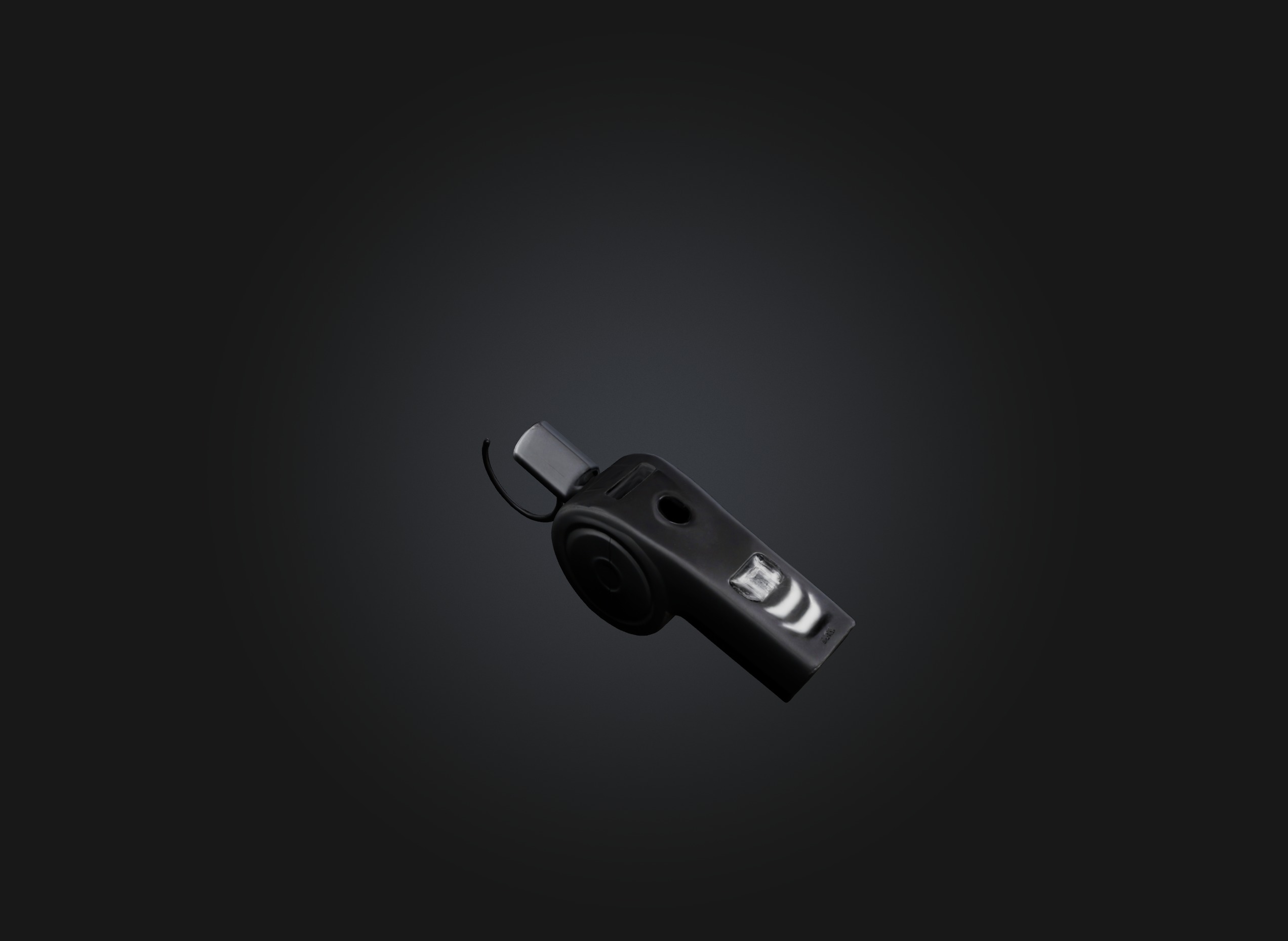 referee whistle Low-poly 3D model_5