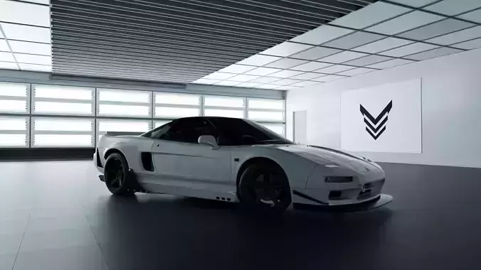White Car Showroom 3D model 3D model