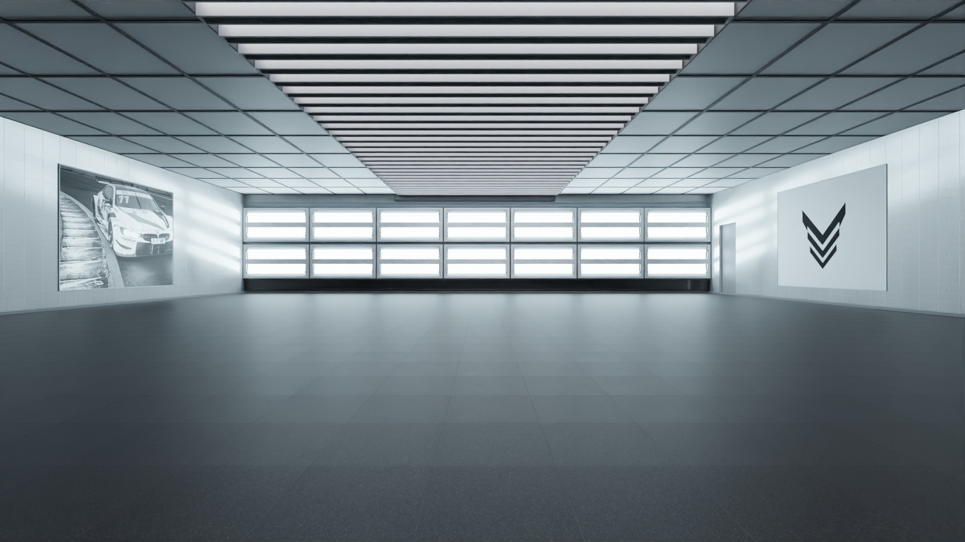 White Car Showroom 3D model 3D model_3