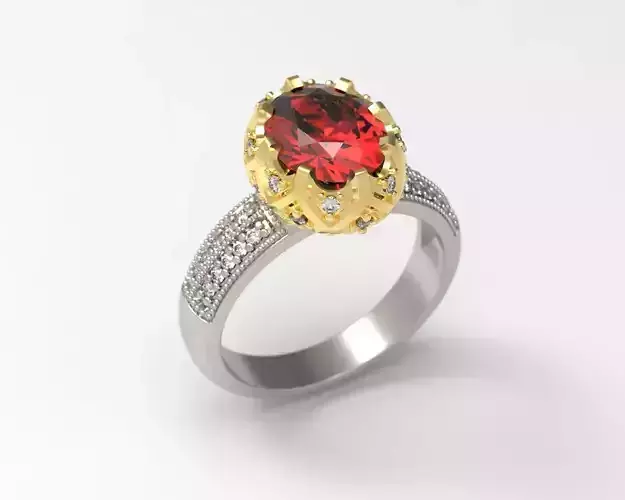 R 202 Stone Basked Ring