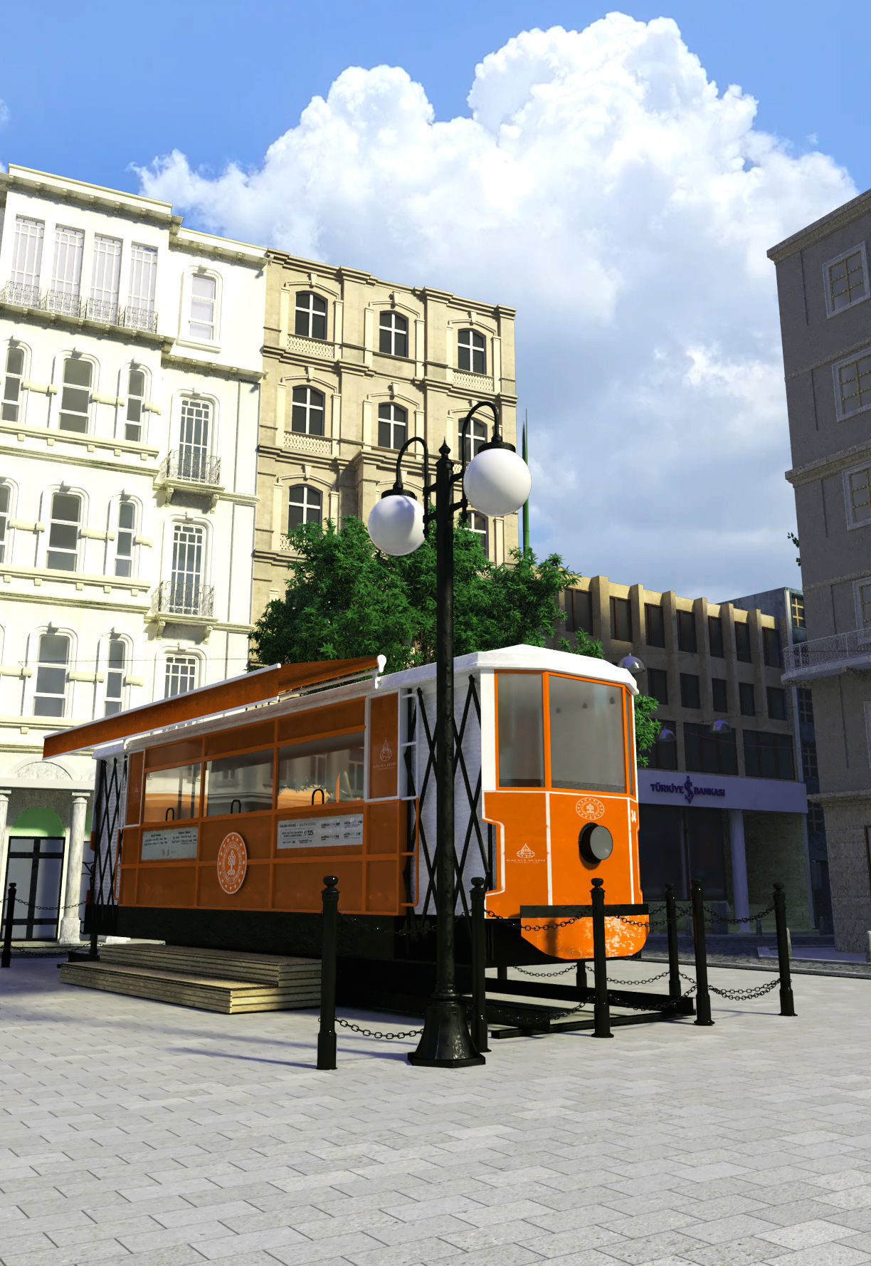 Galata Tower Street istanbul 3D model_7