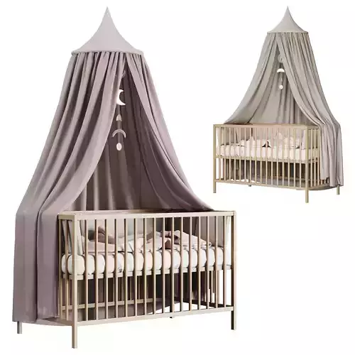 Baby bed with canopy