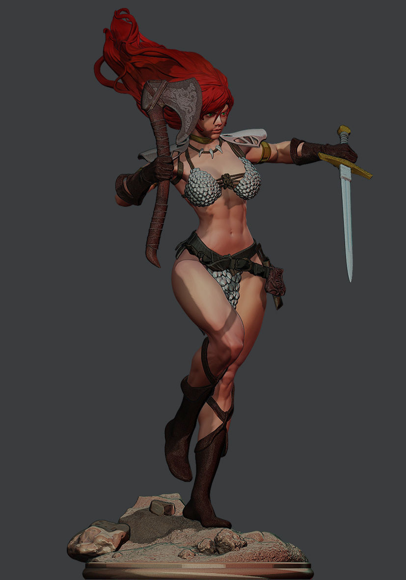 RED SONJA  3D print model_30