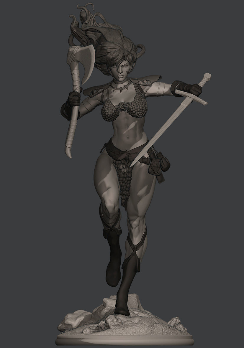 RED SONJA  3D print model_23