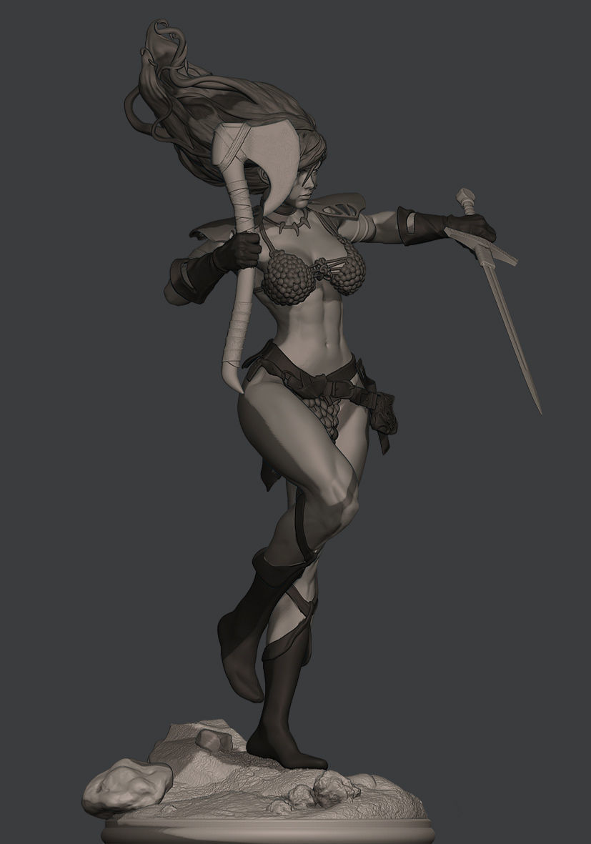 RED SONJA  3D print model_14