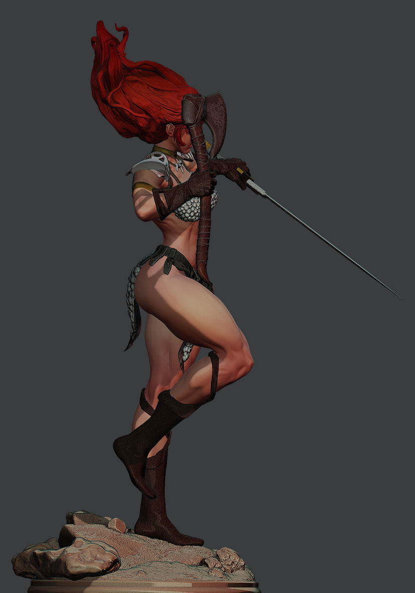 RED SONJA  3D print model_16