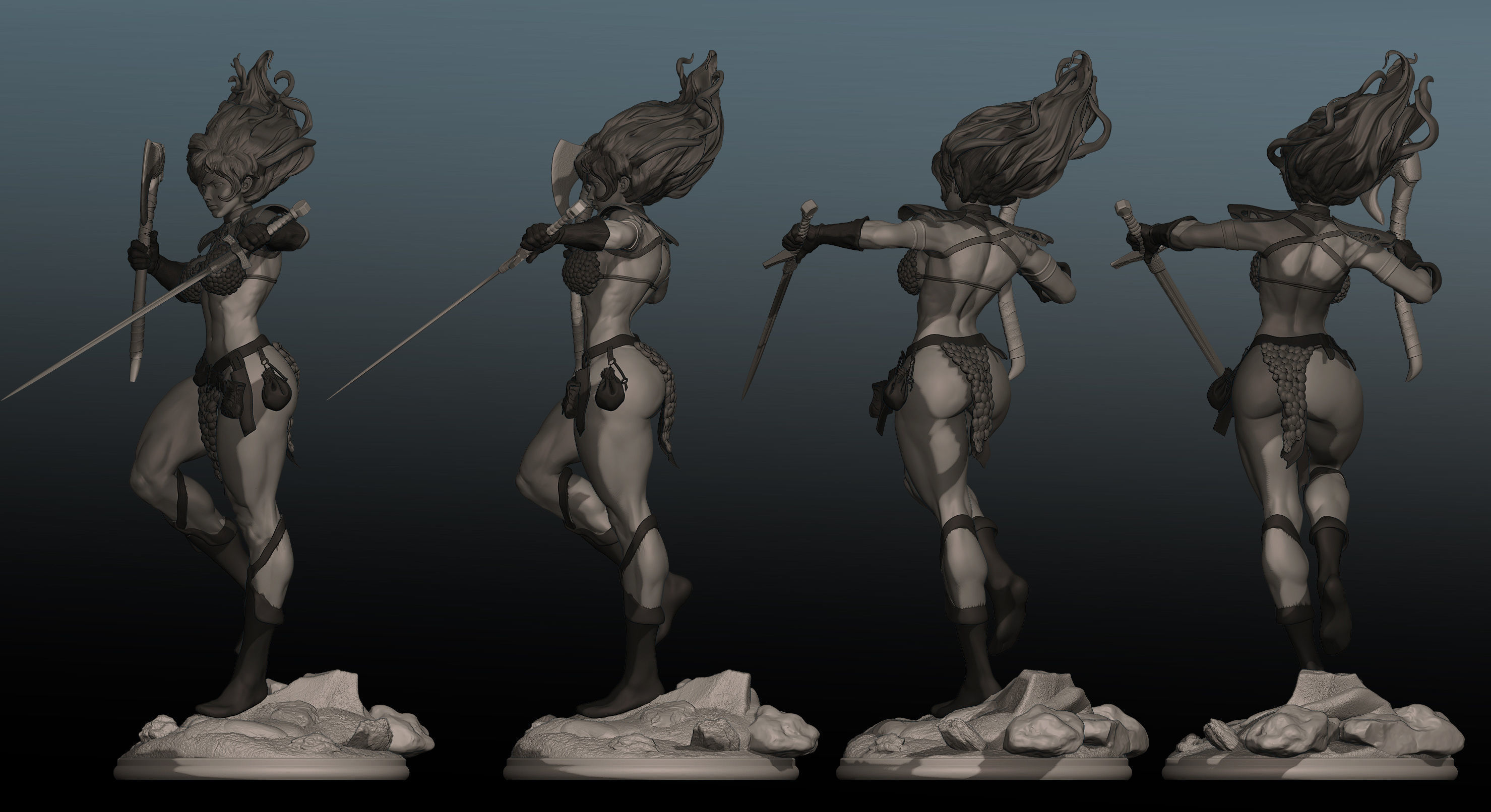 RED SONJA  3D print model_8