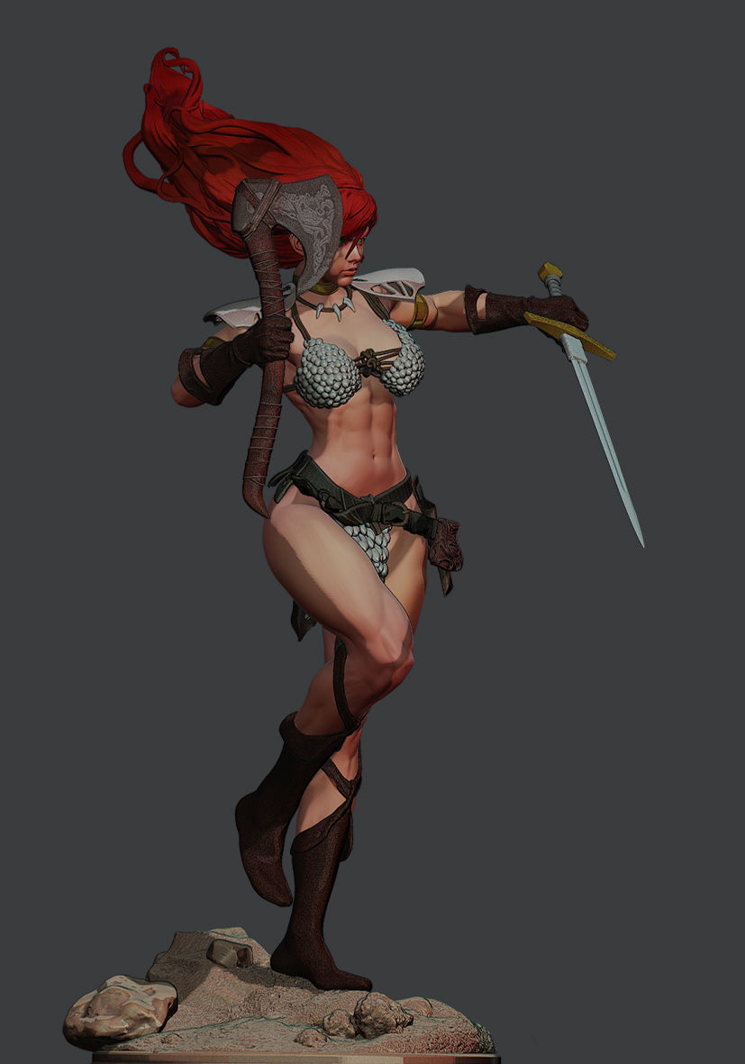 RED SONJA  3D print model_18