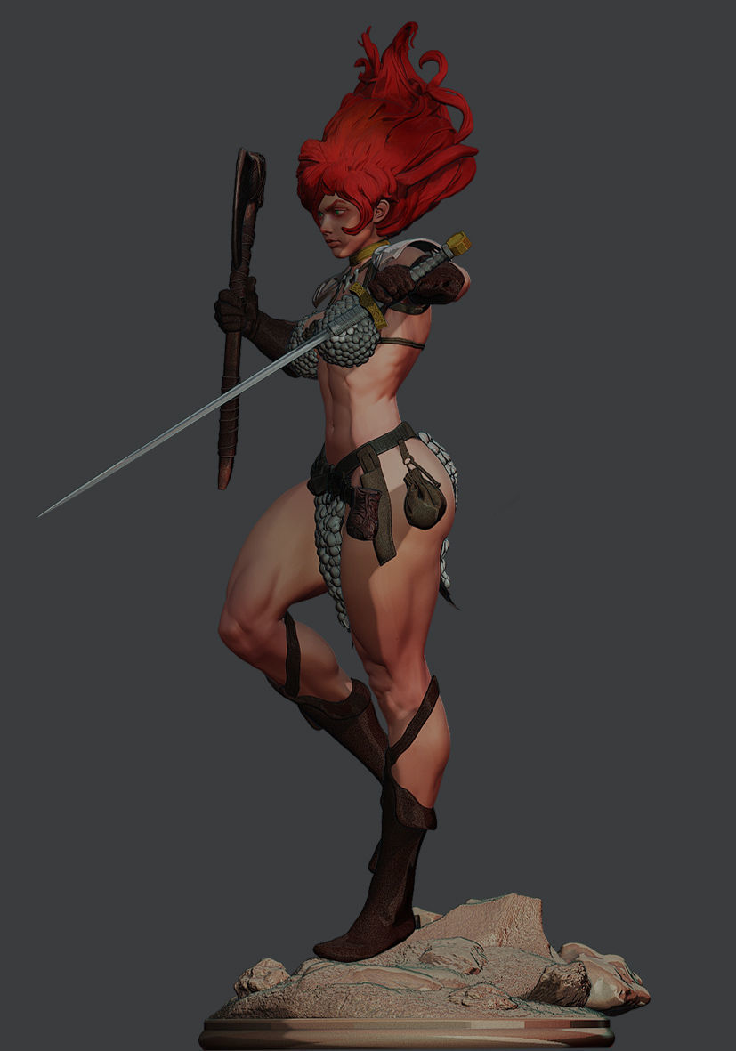 RED SONJA  3D print model_24