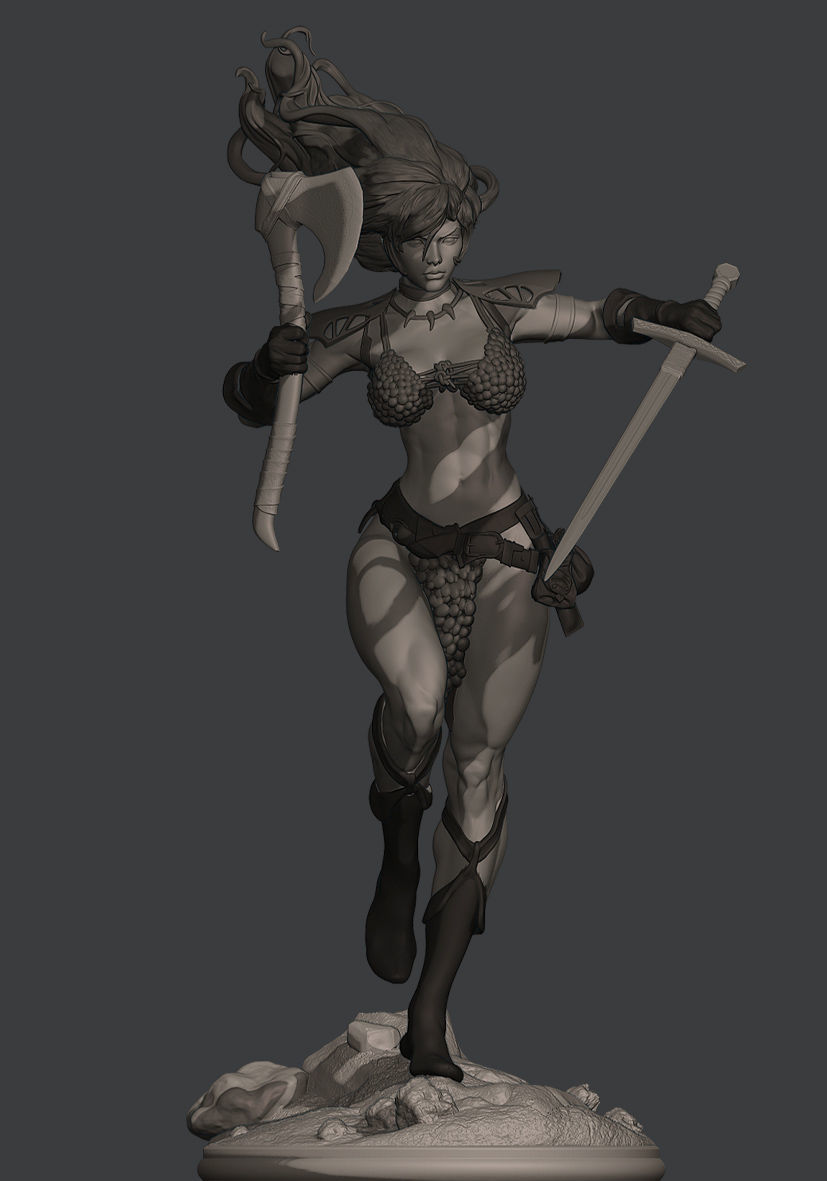 RED SONJA  3D print model_13