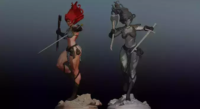 RED SONJA  3D print model