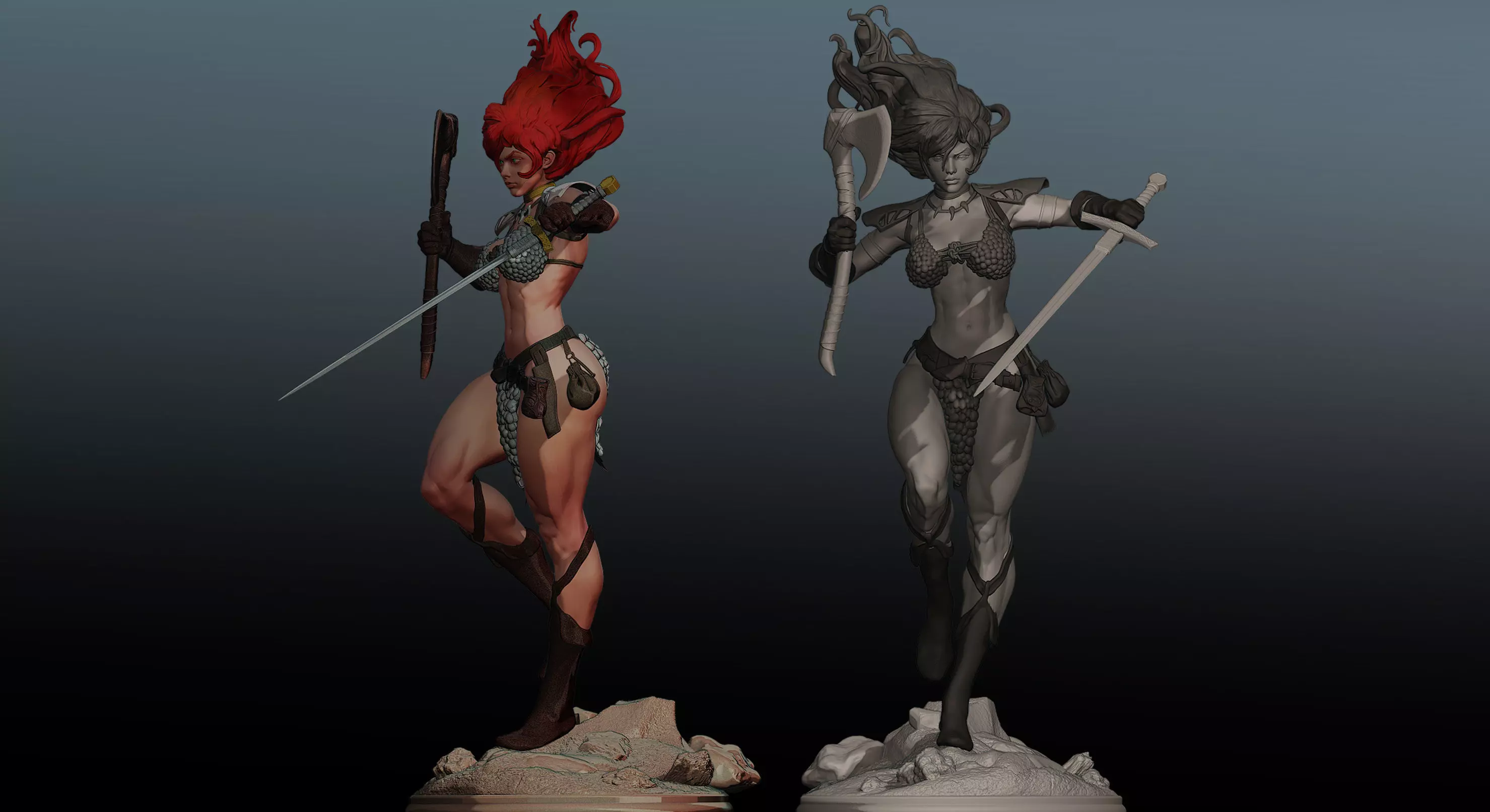 RED SONJA  3D print model_0