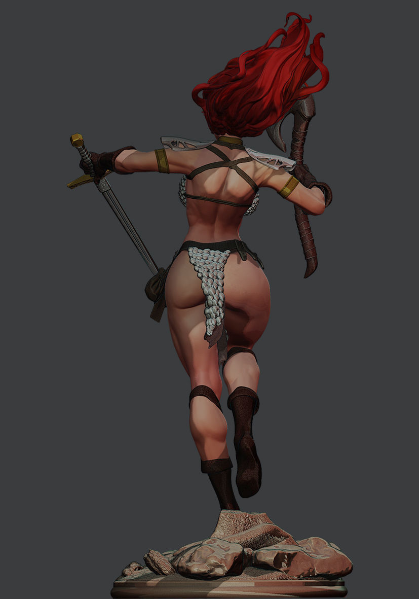 RED SONJA  3D print model_22