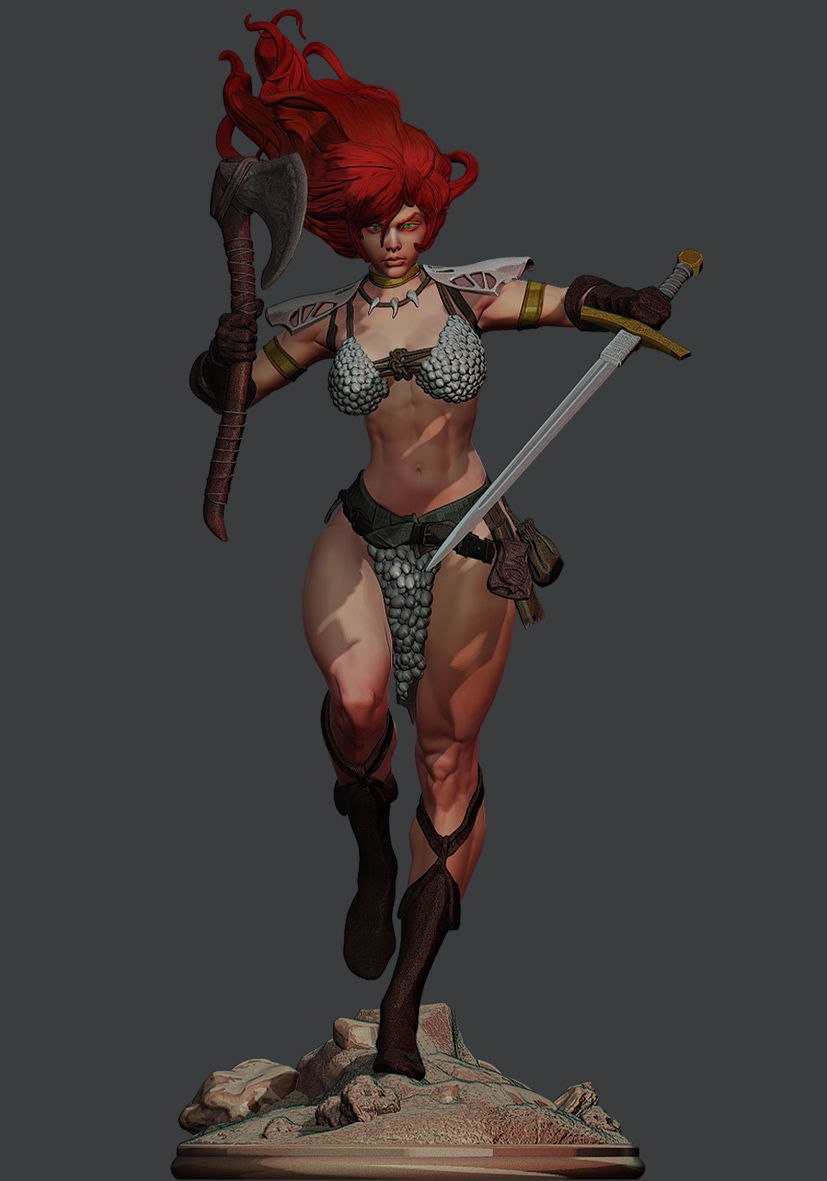 RED SONJA  3D print model_27