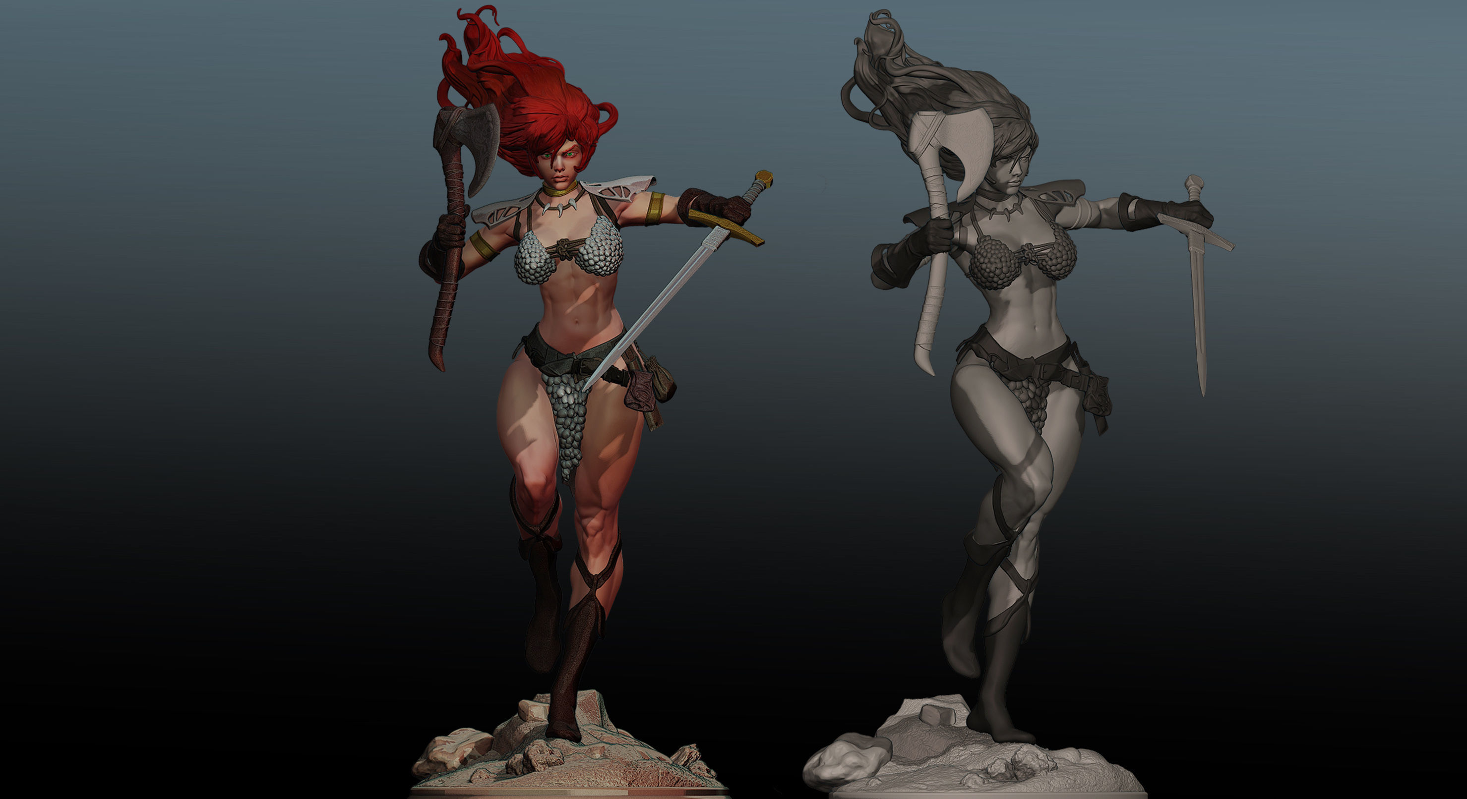 RED SONJA  3D print model_1