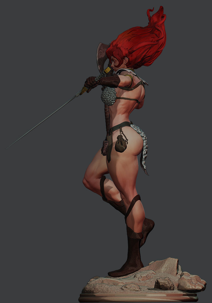 RED SONJA  3D print model_10