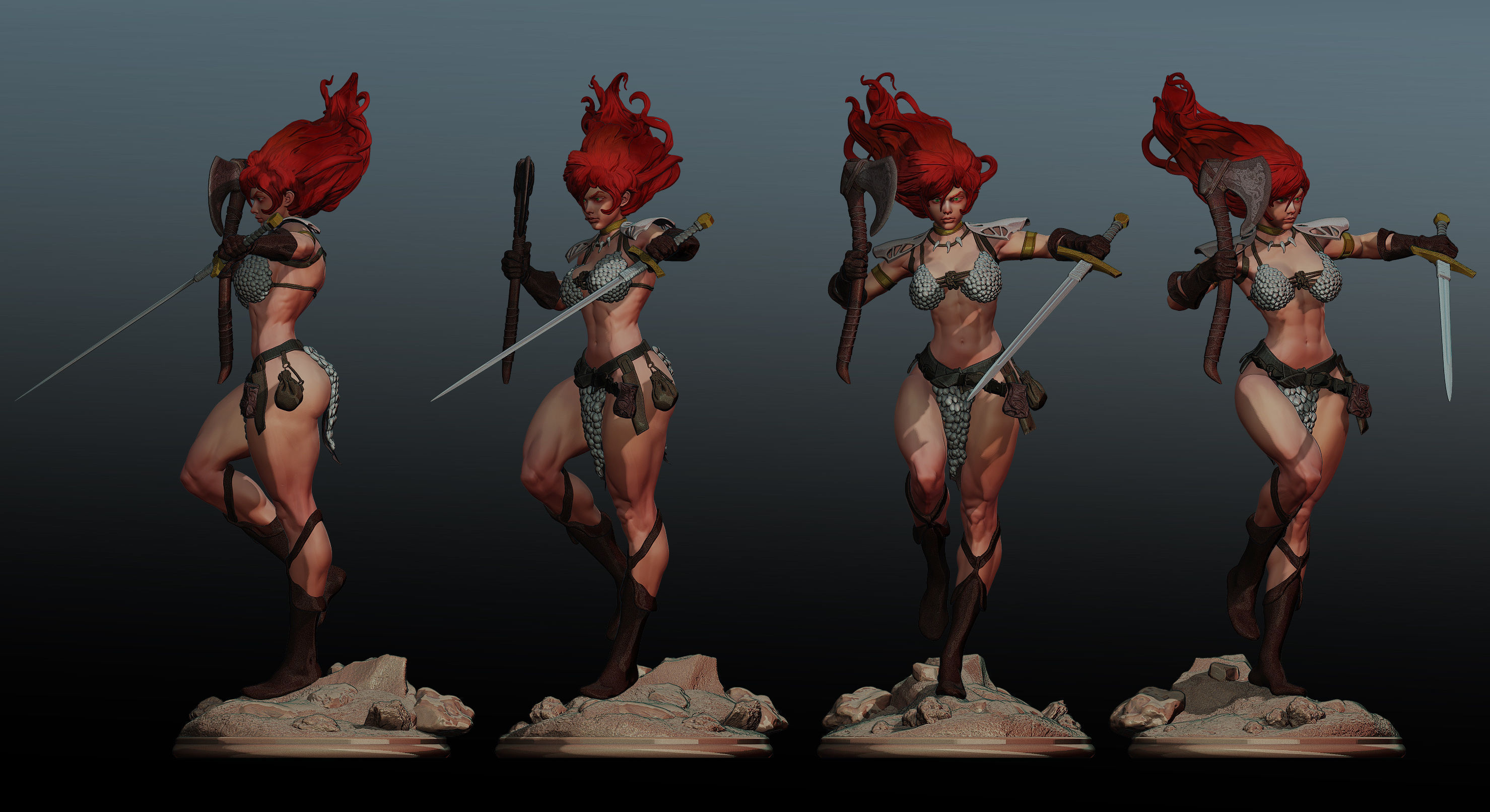 RED SONJA  3D print model_5