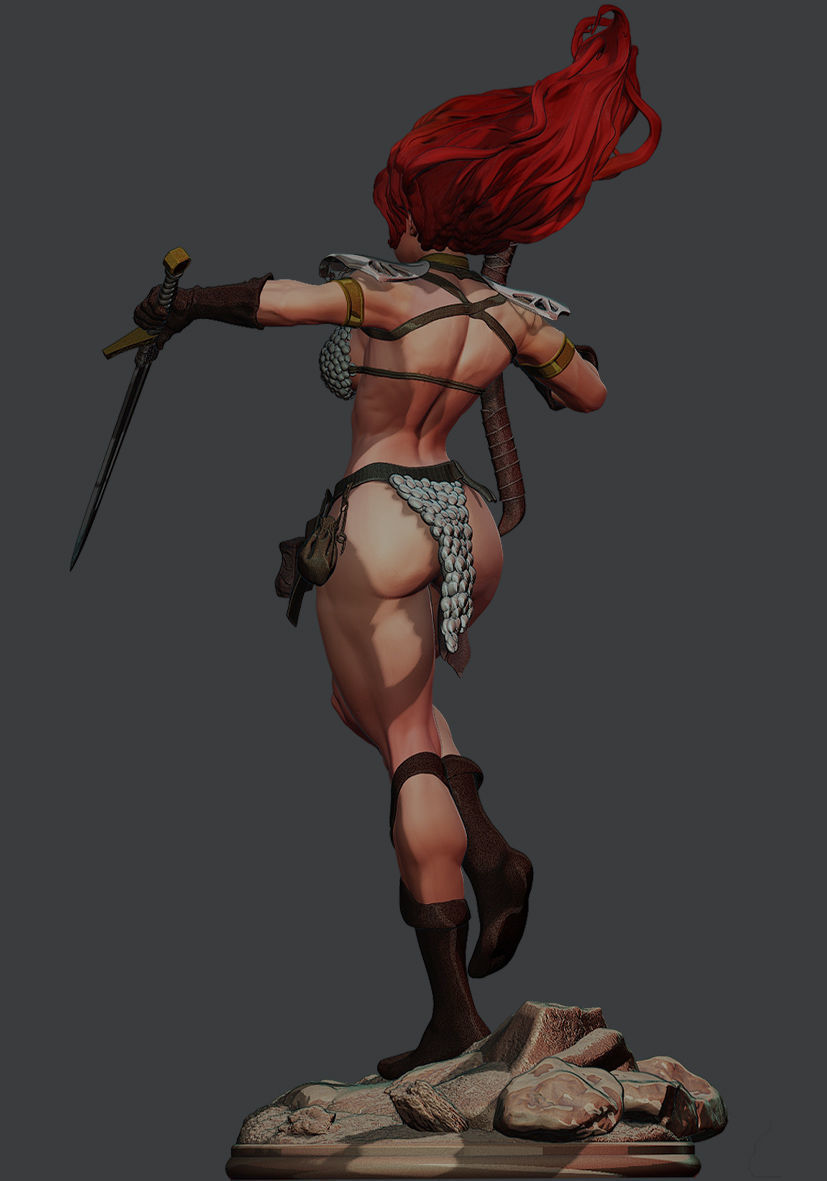 RED SONJA  3D print model_11