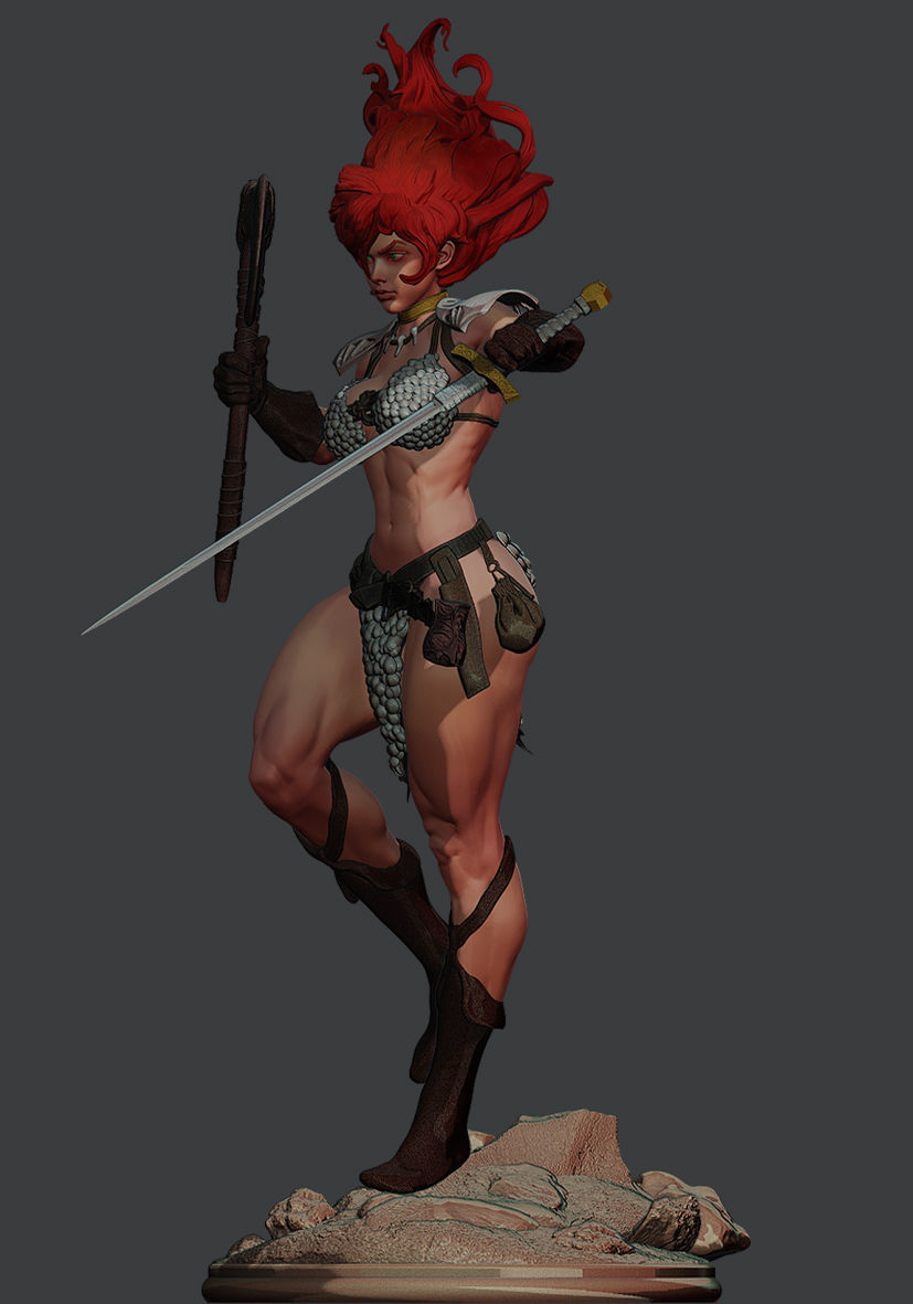RED SONJA  3D print model_20