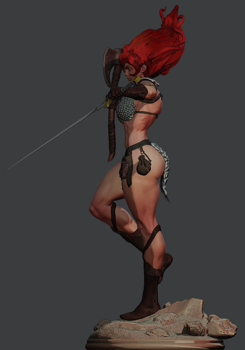 RED SONJA  3D print model_21