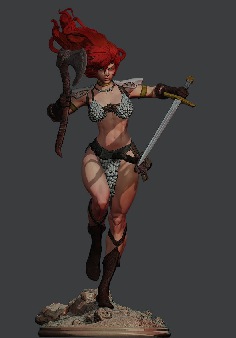RED SONJA  3D print model_17