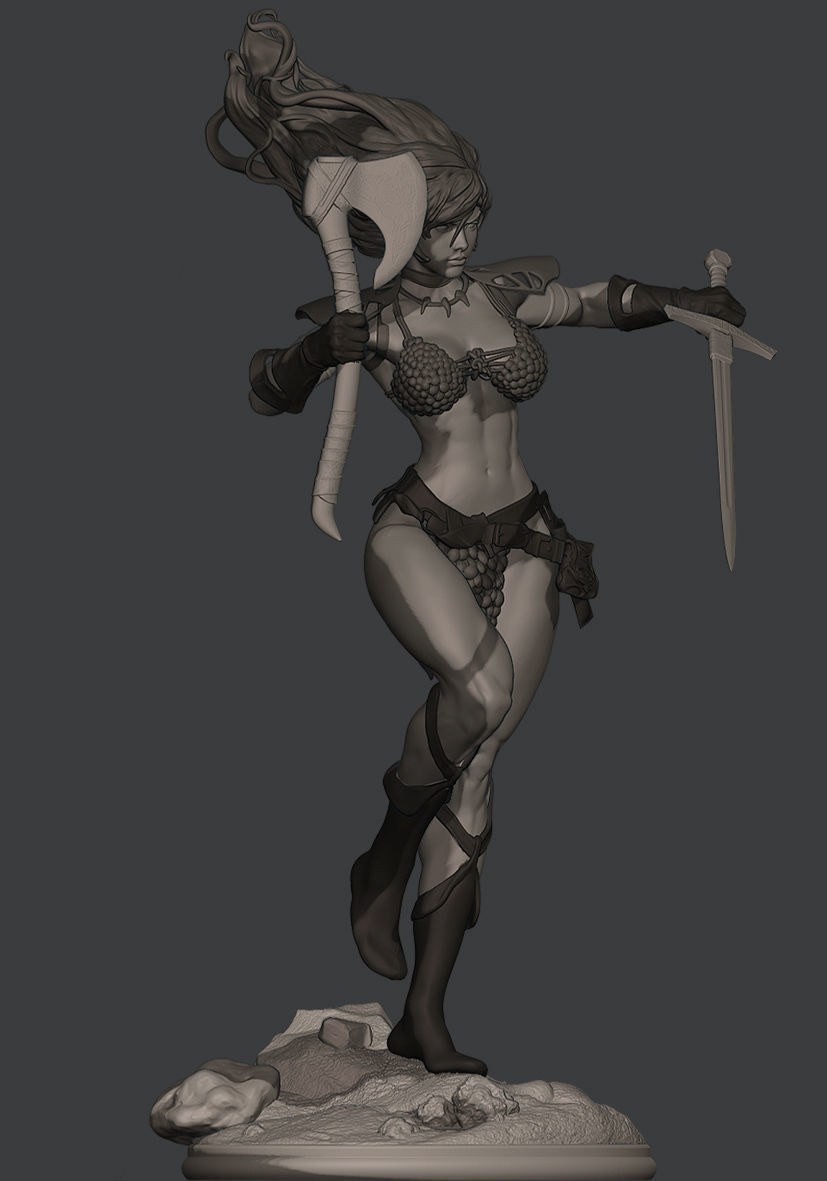 RED SONJA  3D print model_26