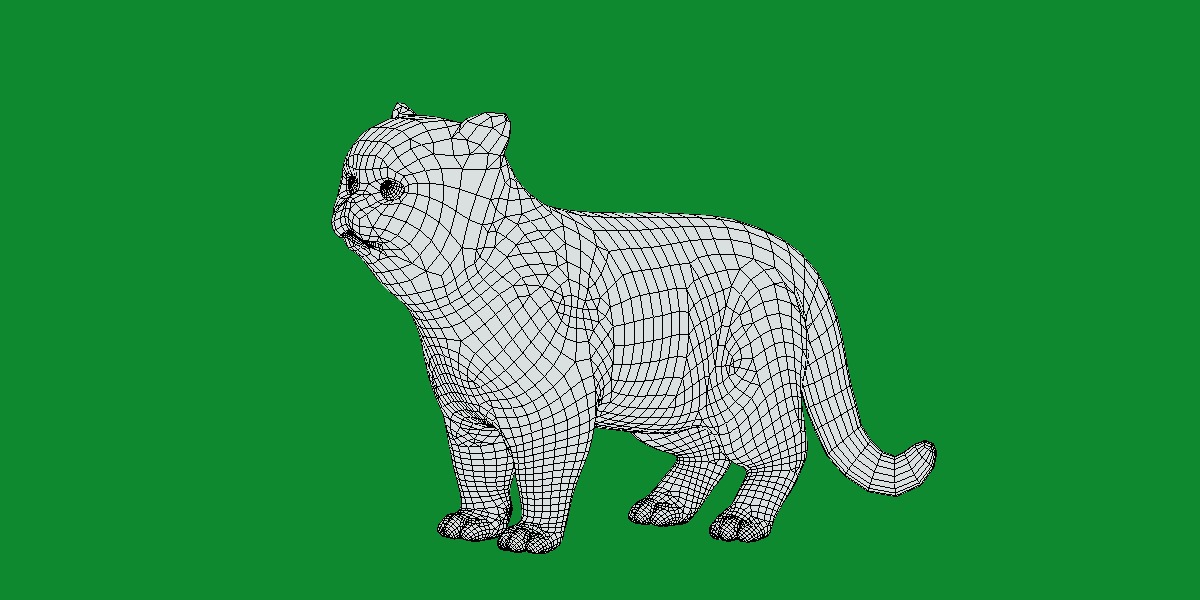 Exotic Shorthair Cat Low-poly 3D model_18