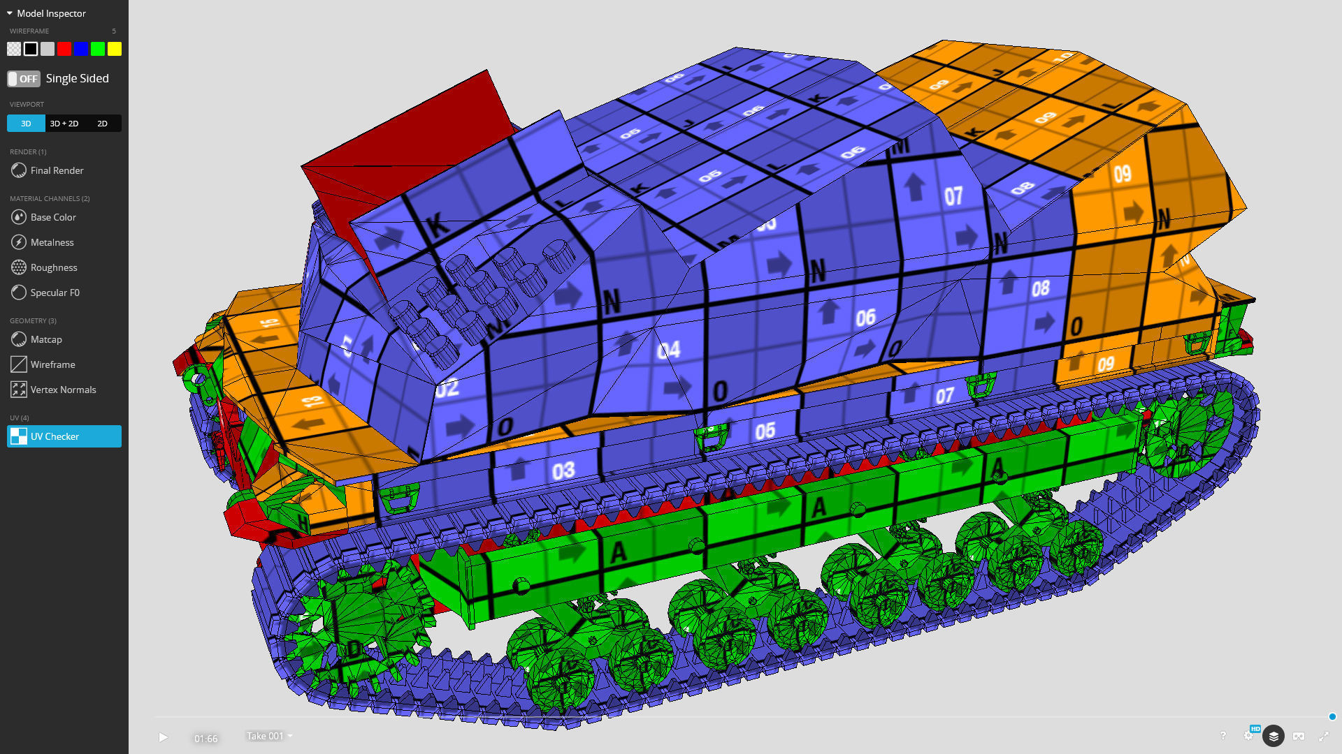 TRX Tracked Robot 10 ton Low-poly 3D model_9