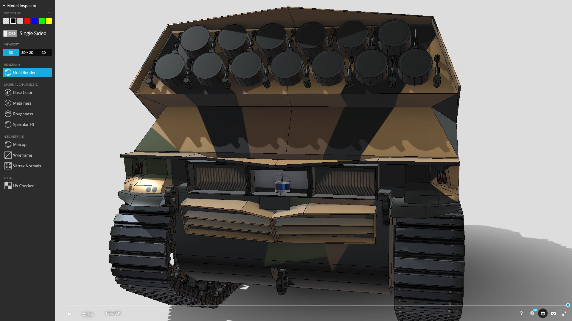 TRX Tracked Robot 10 ton Low-poly 3D model_8