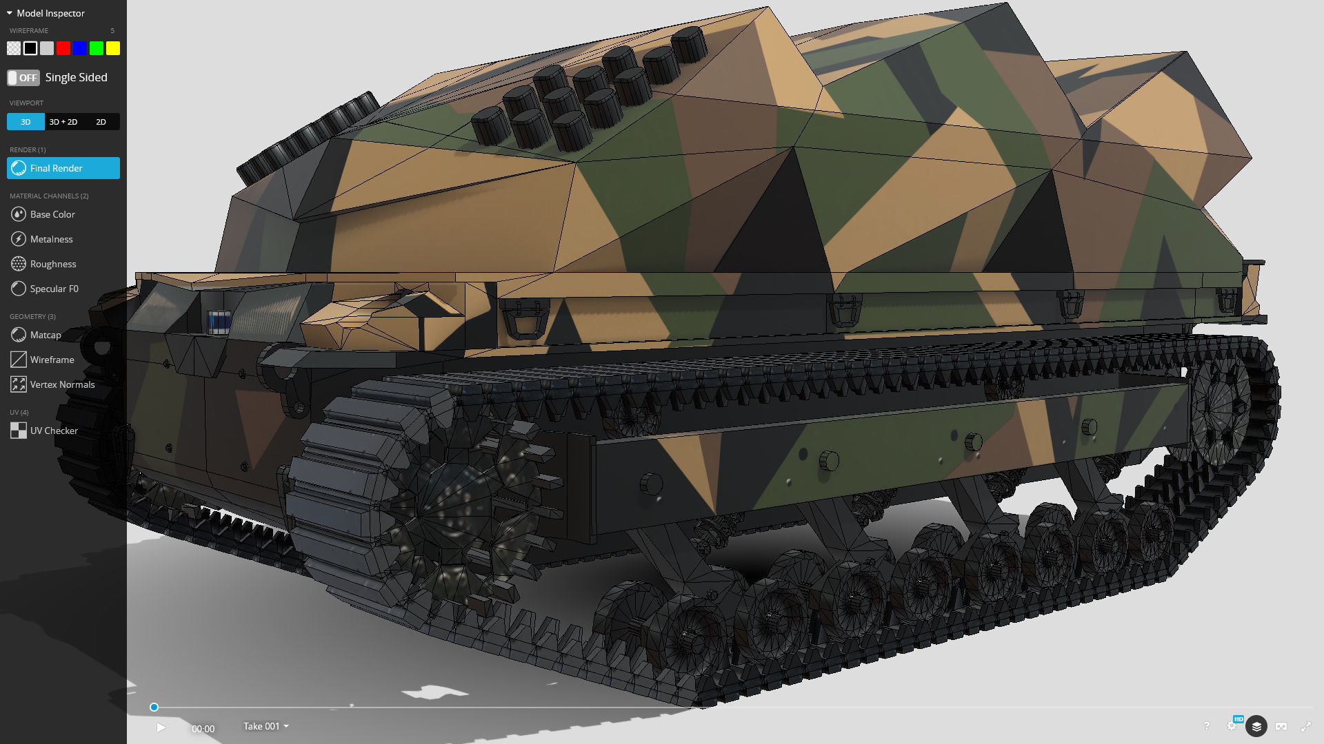 TRX Tracked Robot 10 ton Low-poly 3D model_7